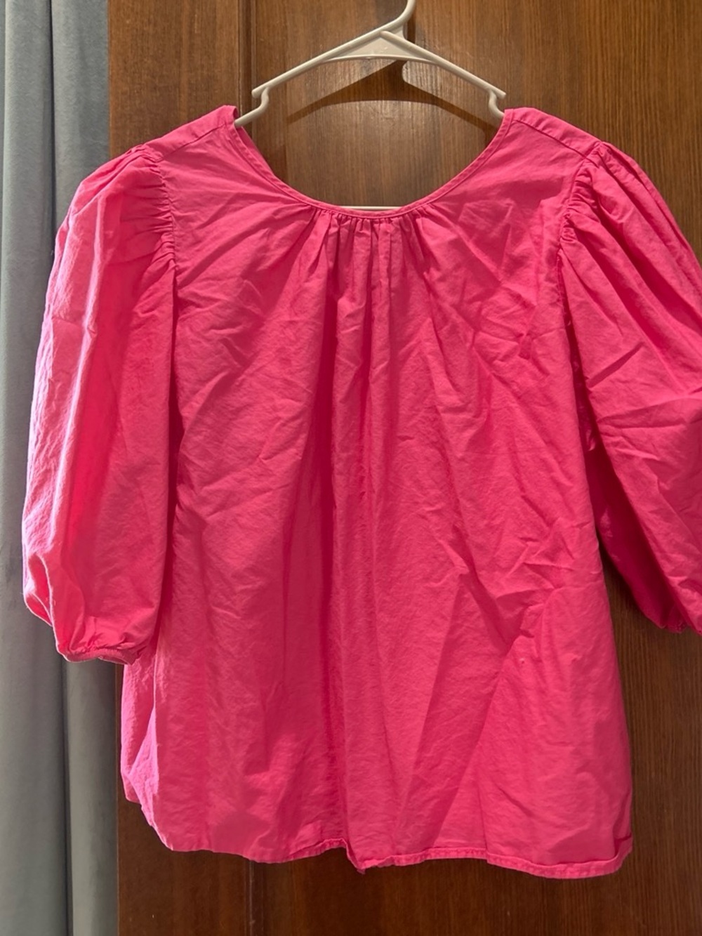 H&M Fuchsia Puff-Sleeve Blouse